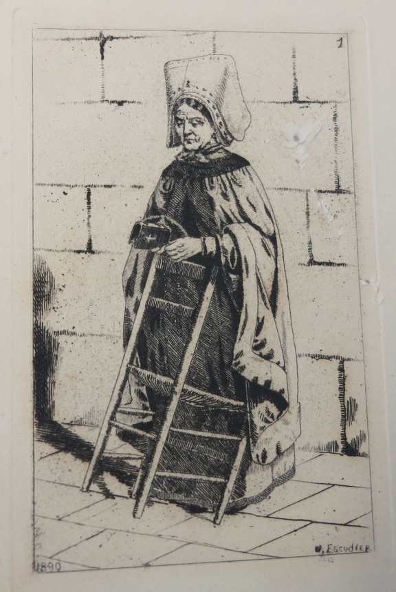 La Grisette de Niort, par Charles Escudier, eau-forte, 1890