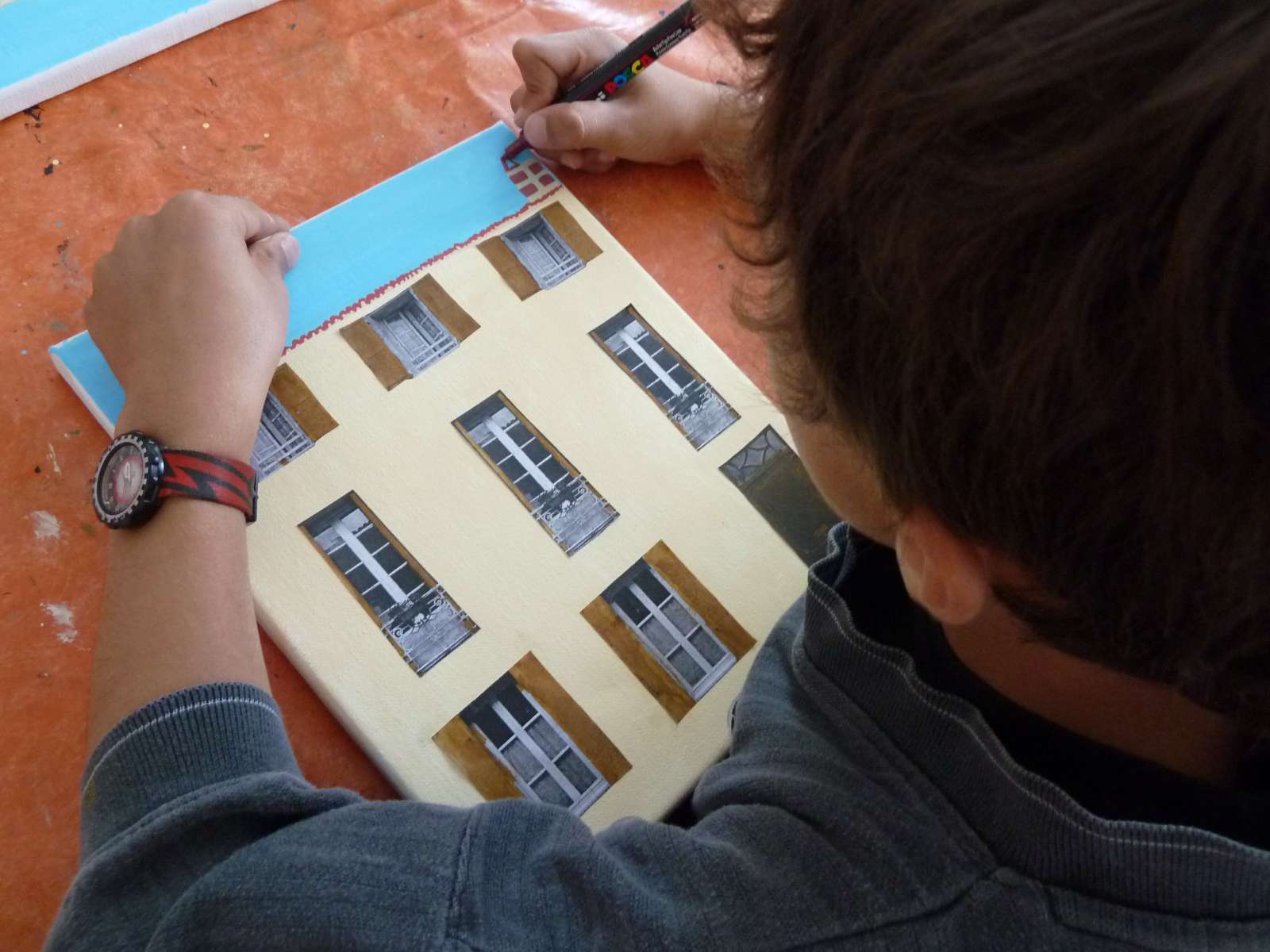 Façade d'un hôtel particulier de Rochefort - Atelier P'tits Z'hèbres