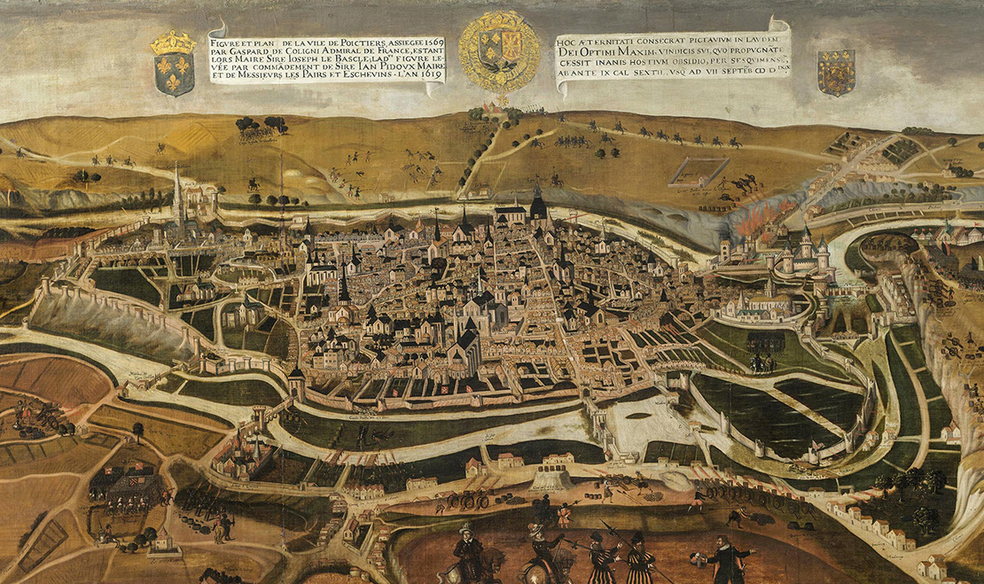 Plan du siège de Poitiers par François Nautré